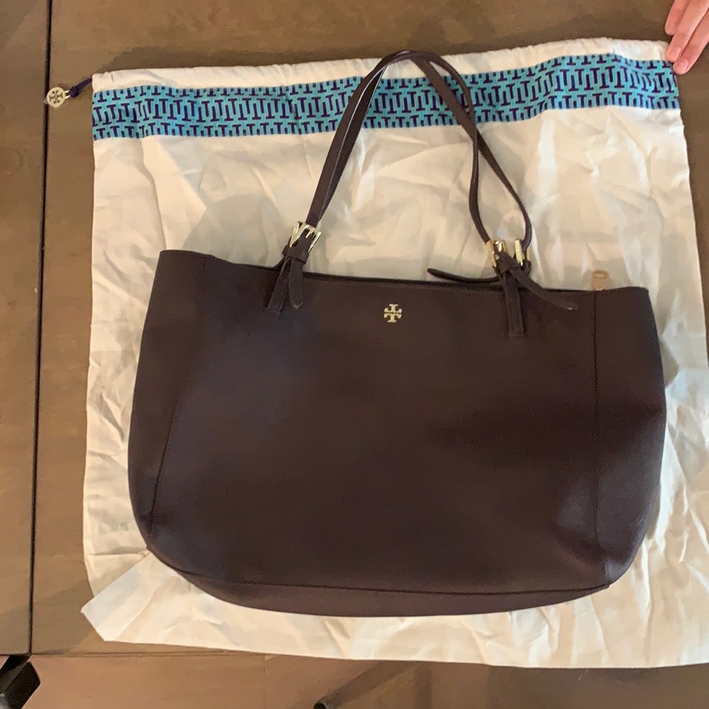 Dark Brown Tory Burch Tote